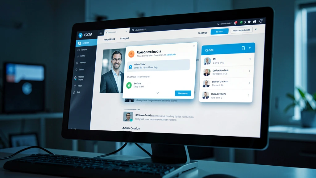 Écran d'ordinateur affichant une interface CRM avec un pop-up d'appel entrant.
