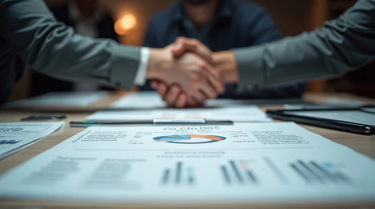 Badges de certifications (ISO, Microsoft, Cisco) entourés d'ingénieurs.